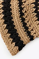 CONTRAST BRAIDED BUCKET HAT