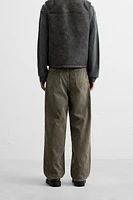 RELAXED FIT CORDUROY PANTS