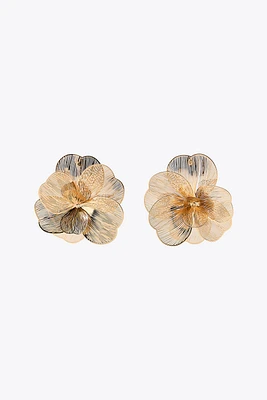 RAISED FLOWER EARRINGS