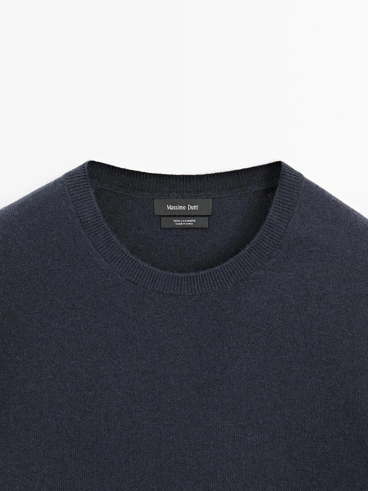 Pull en maille de cachemire à col rond