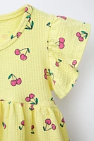 ROBE TEXTURÉE IMPRIMÉE