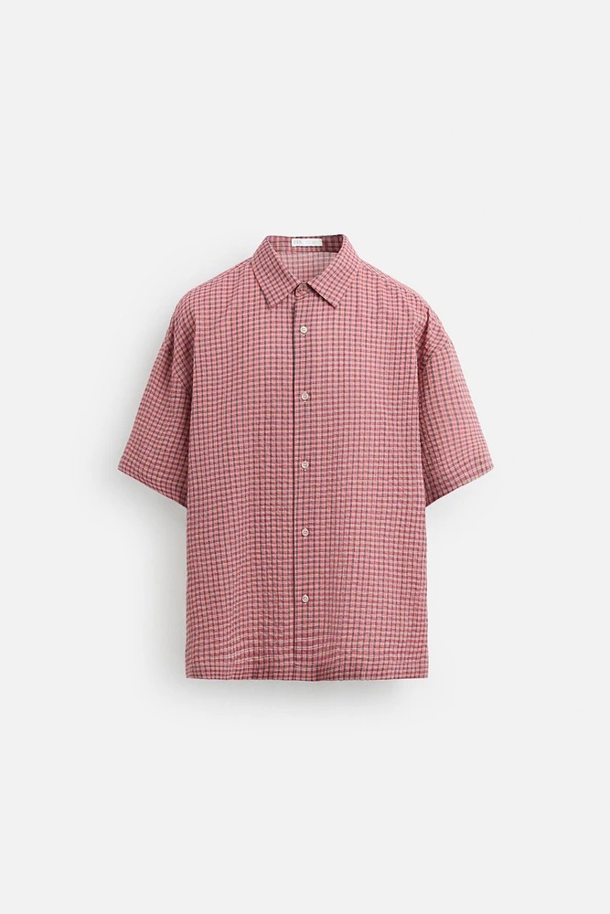SEERSUCKER PLAID SHIRT
