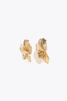 BOUCLES D'OREILLES FLEURS EN RELIEF