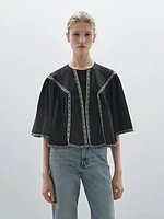 Blouse fluide avec broderies