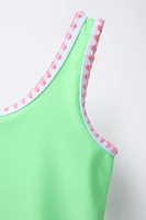 6-14 ANS / MAILLOT DE BAIN À FINITIONS CONTRASTÉES