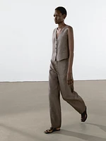 Gilet tailleur 100 % lin