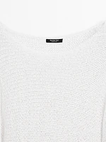 Balloon sleeve sweater with bows