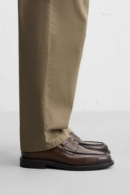 LEATHER PENNY LOAFERS