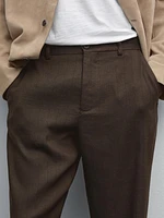 Pantalon straight rayures tennis