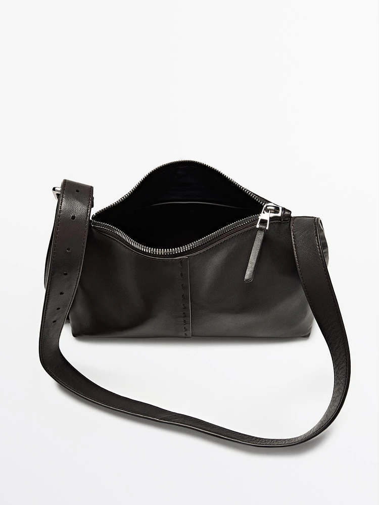 Mini-sac à bandoulière en cuir nappa