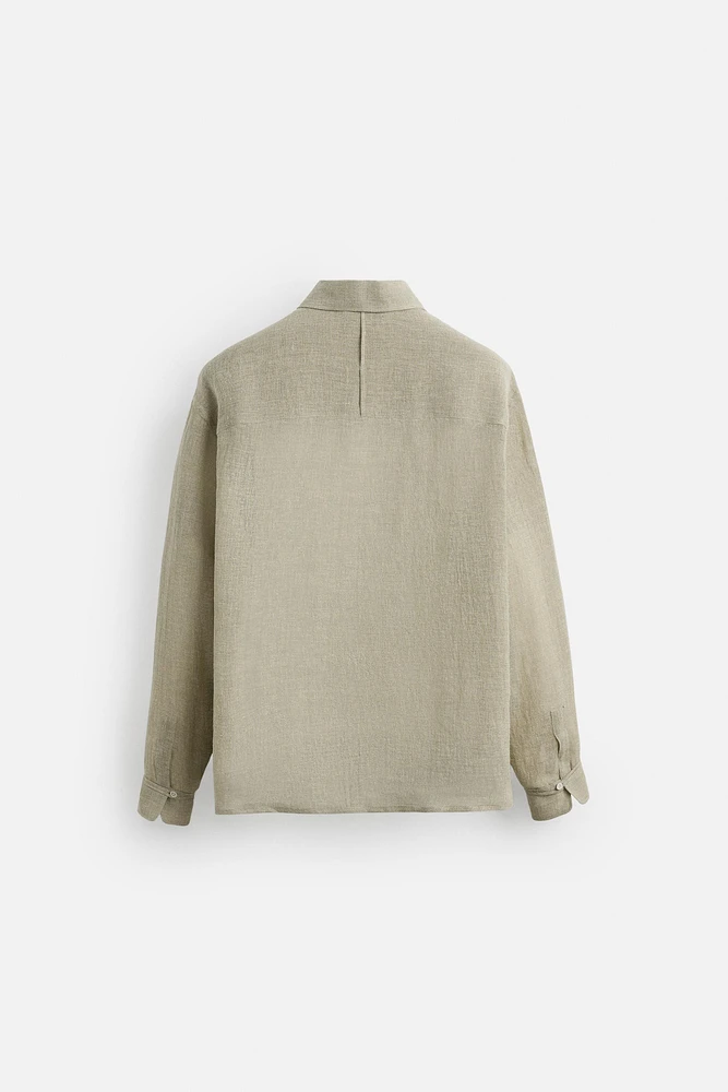 CHEMISE RELAXED FIT MÉLANGE DE LIN
