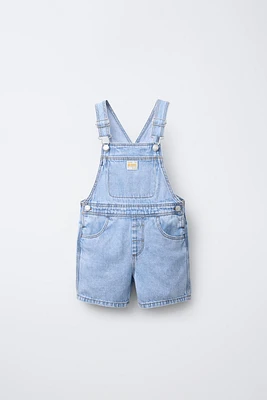 DENIM OVERALL SHORTS