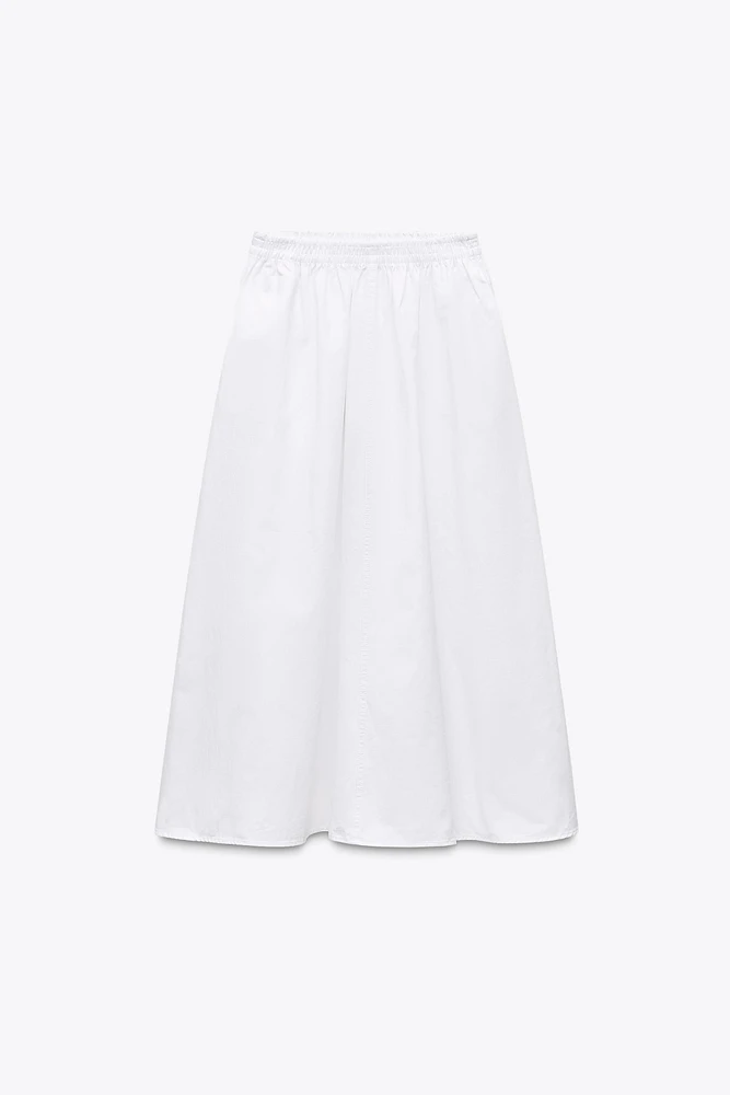 PLEATED MIDI SKIRT