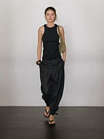 Cotton blend halter-neck top