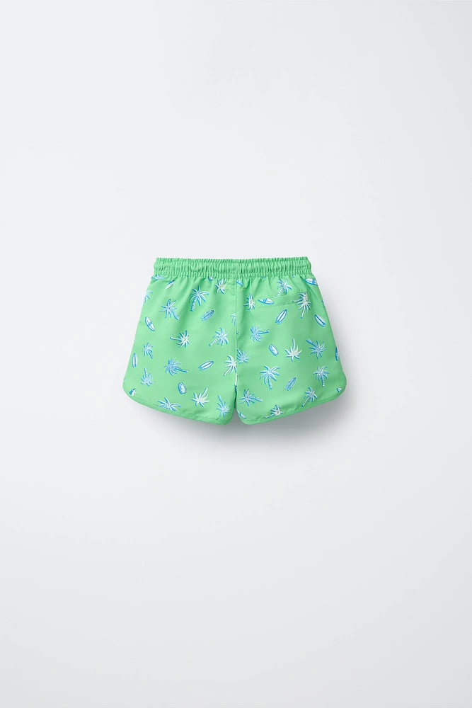 6-14 ANS/ SHORT DE BAIN PALMIERS ET SURF