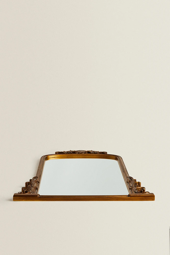 MIROIR MURAL BOIS DORÉ