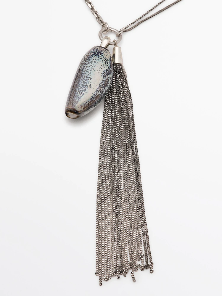 Contrast ceramic necklace