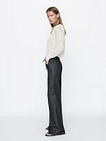 Flared high-waist jeans