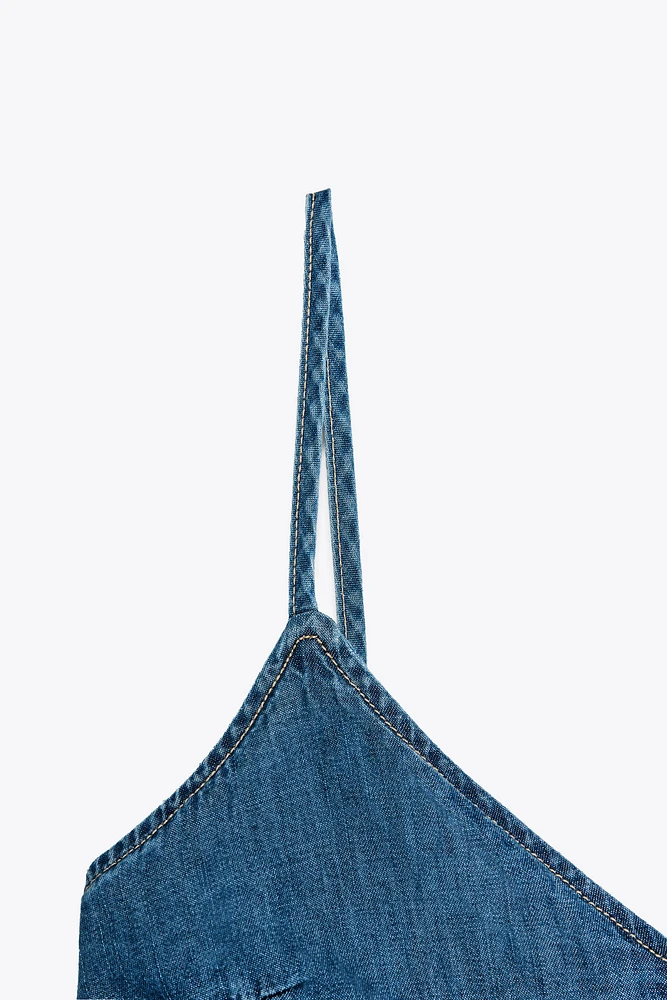 ROBE MIDI Z1975 À BRETELLES EN DENIM