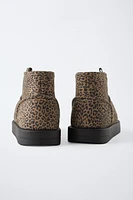 ANIMAL PRINT LOW ANKLE BOOT