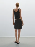 Short polka dot print skirt
