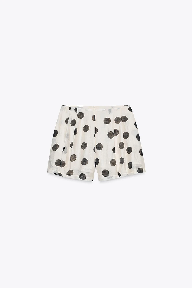 BERMUDA À POIS ET PINCES