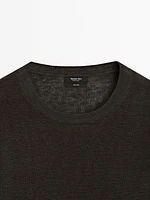 100% linen oversize knit sweater
