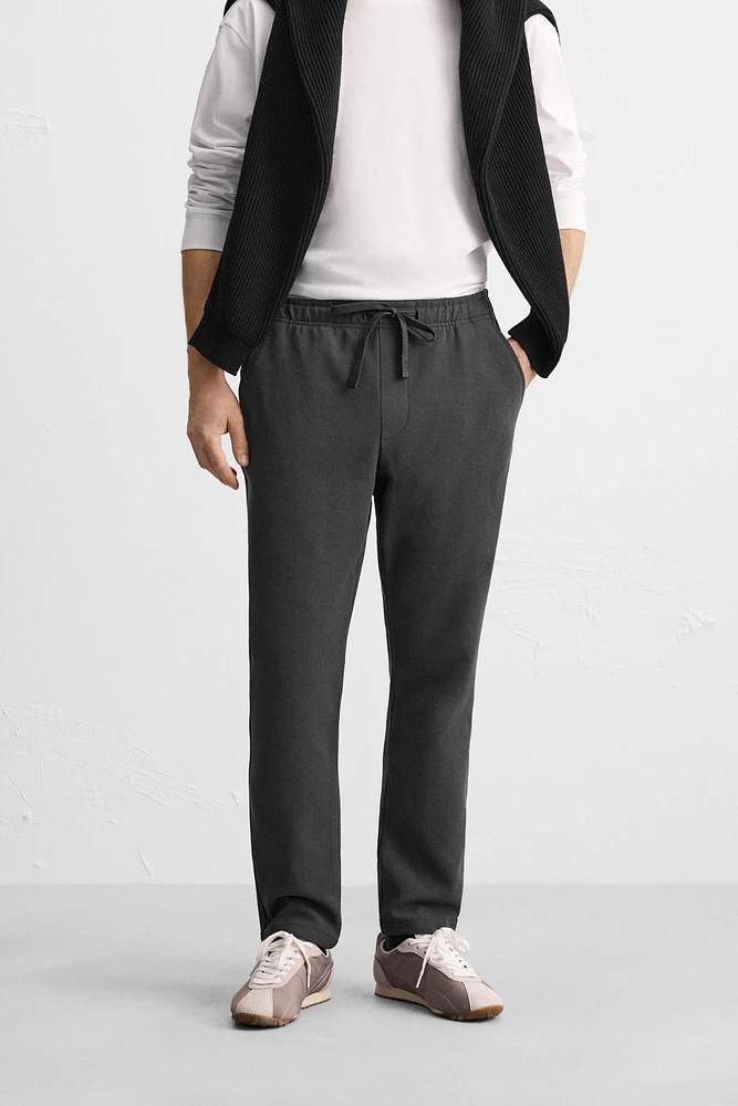 JOGGER WAIST STRETCH PANTS