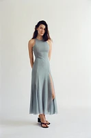 TULLE GODET MIDI DRESS