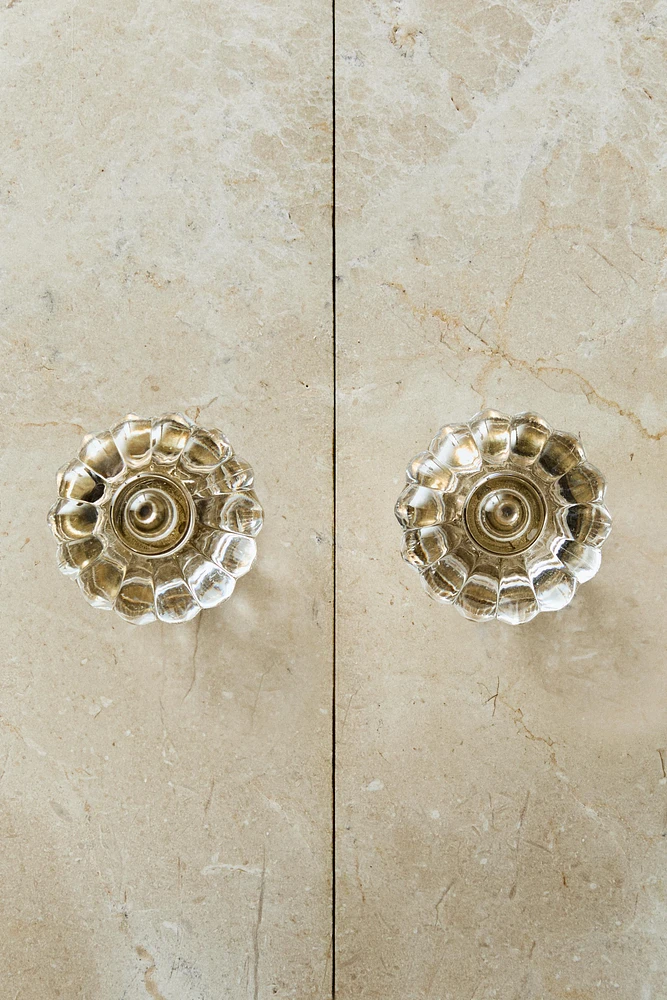 SET OF ACRYLIC FLOWER KNOBS (SET OF 2)