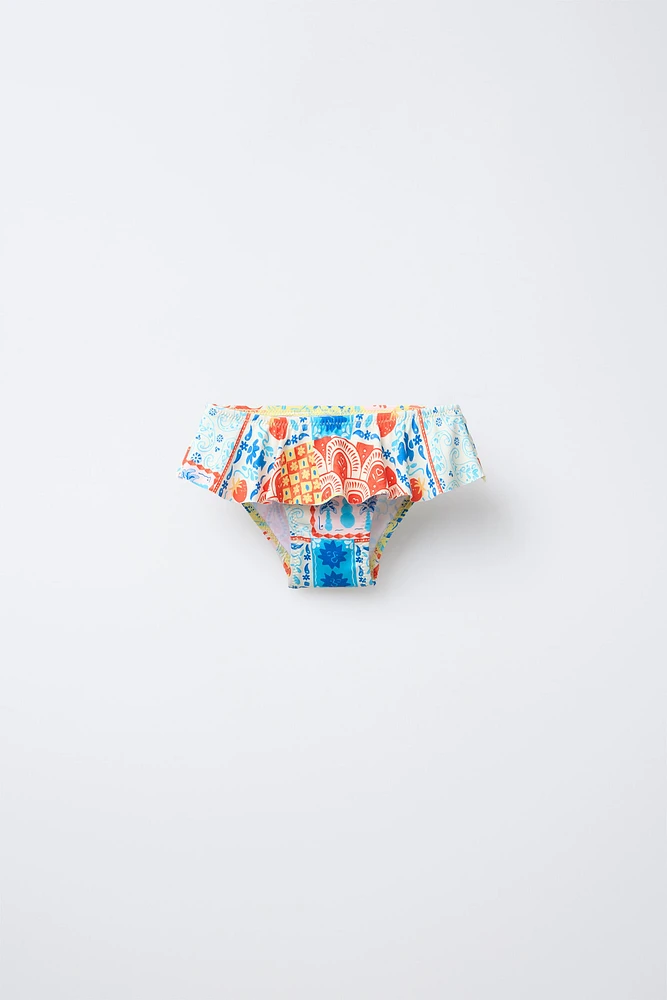 1-6 ANS/ CULOTTE À IMPRIMÉ VOLANT
