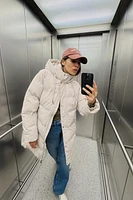 WINDPROOF HOODED PUFFER ANORAK