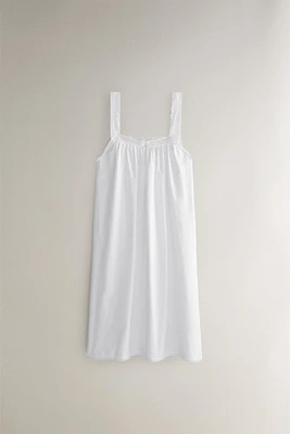 CHEMISE DE NUIT COTON DENTELLE