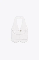 TOP Z1975 COURT EN JEAN HALTER