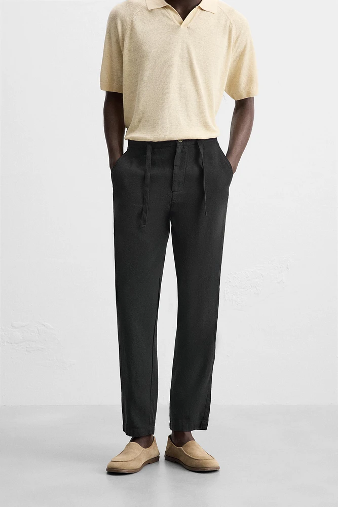 COTTON LINEN PANTS