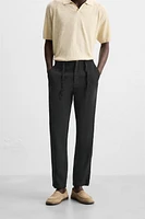 COTTON LINEN PANTS