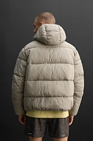 HOODED QUILTED JACKET