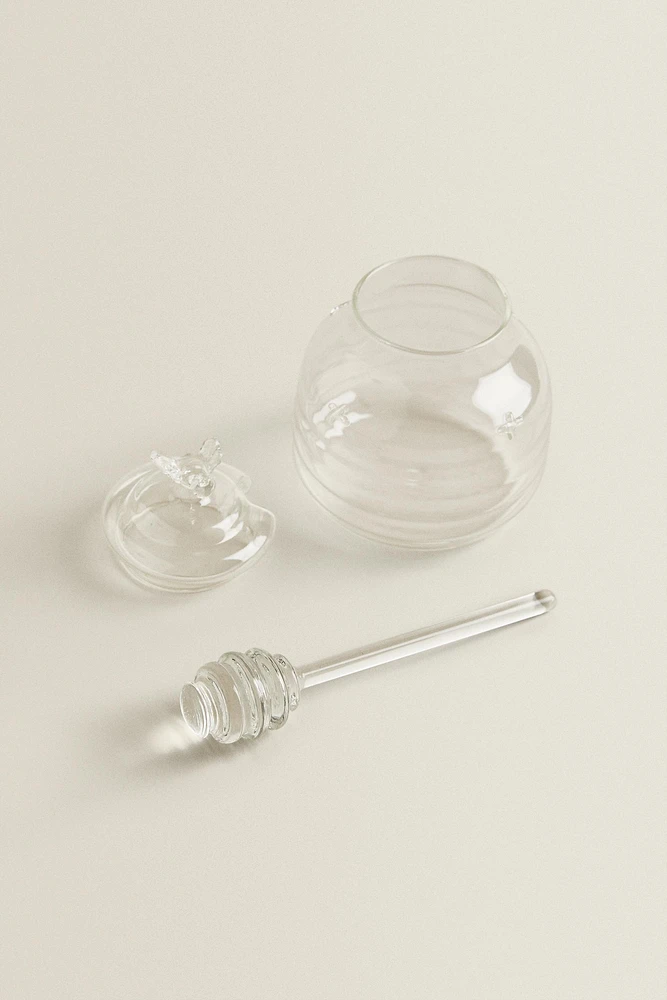 BUMBLEBEE BOROSILICATE GLASS HONEY JAR