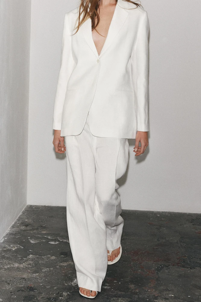 ZW COLLECTION LINEN BLEND PANTS