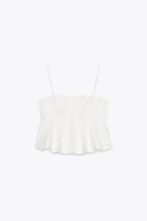 ZW COLLECTION EMBROIDERED GODET TOP