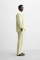 STRAIGHT FIT LINEN COTTON PANTS