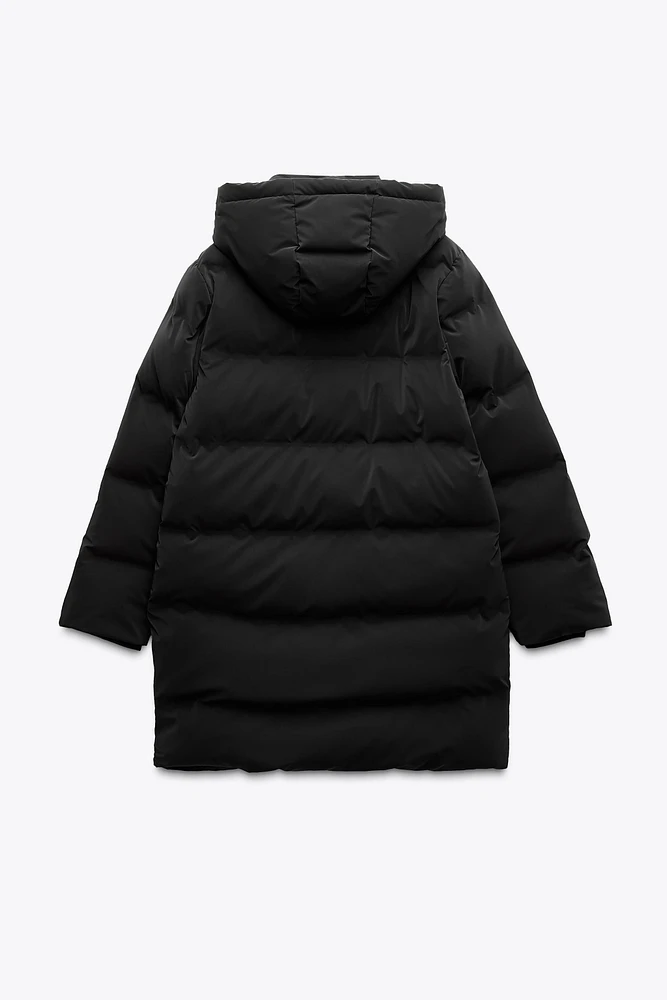 WINDPROOF HOODED PUFFER ANORAK