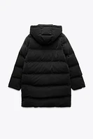WINDPROOF HOODED PUFFER ANORAK