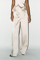 PANTALON SATINÉ TAILLE HAUTE