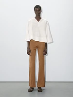 Flowing linen cape shirt - Studio