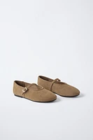 SUEDE BALLET FLATS