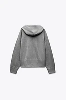HOODED KNIT SWEATSHIRT