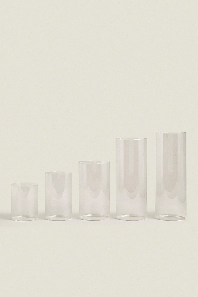 BOROSILICATE GLASS LANTERN VASE