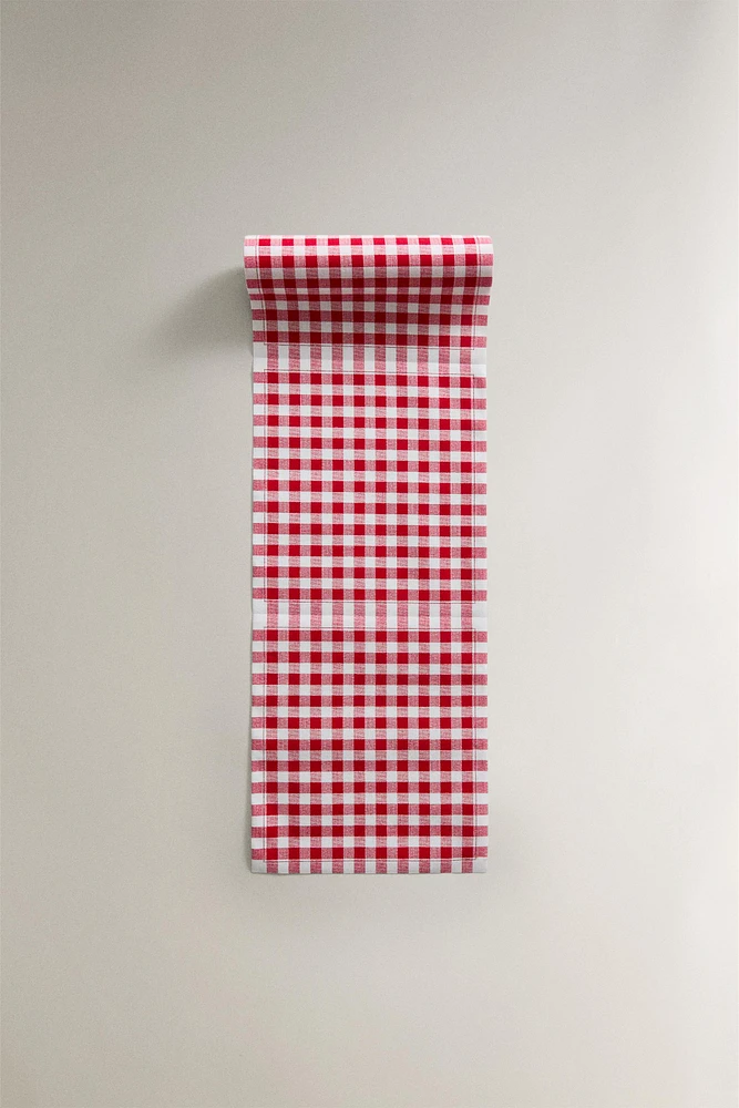 LOT ROULEAU SERVIETTES DE TABLE COTON VICHY (LOT DE 20)