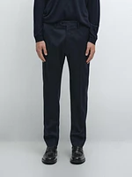 Pantalon de costume pied-de-poule